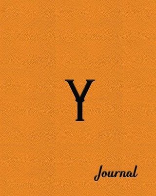 Notizbuch 8x10 Orange Leder-Look Y Journal Schreibheft Tagebuch