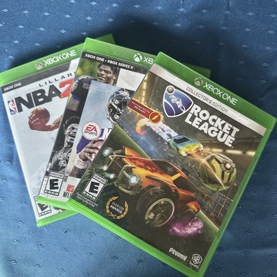 Microsoft Xbox One  Lot of 3   Madden 21 & Rocket League & NBA 2K 21    PreOwn
