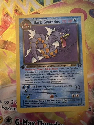 Pokémon TCG: Team rocket 1st edition Dark Gyarados 25/82 Non-holo
