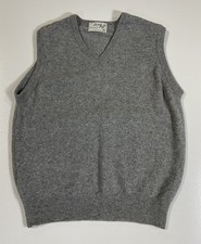 Vintage Lord Jeff V Neck Sweater Vest Sz M Made In USA Preppy Golf Grandpa 70s