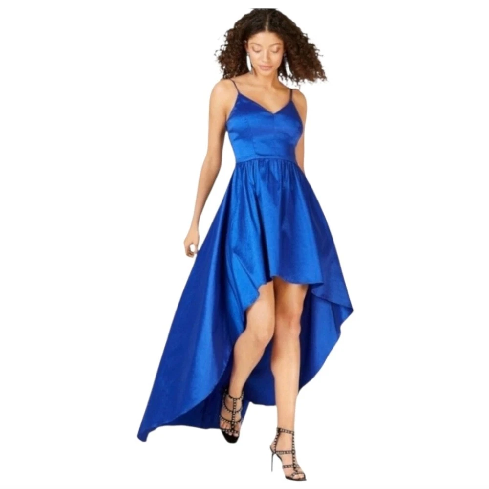 Royal Blue Satin Dress In Bridesmaids' & Formal Dresses for sale - eBay