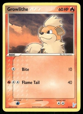 Growlithe 4/12 EX Trainer Kit 2 Minun Pokemon LP
