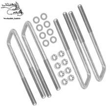 Square U-bolts For 88-19 Chevy Gmc 2.5 Wide Leaf Springs 8.75 Long 4 Piece