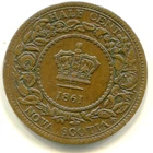 1861 Nova Scotia Half Cent — photo from another recent sale