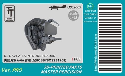 WULA US48007 1/48 US NAVY A-6A/E Intruder RADAR（1PCS)（For HOBBYBOSS 81708）
