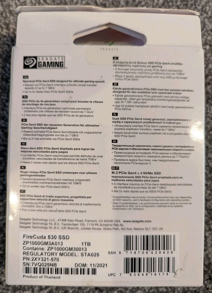 Seagate FireCuda 530 1TB M.2 NVMe Internal SSD Gaming solid state drive ps5 - Image 2 of 4