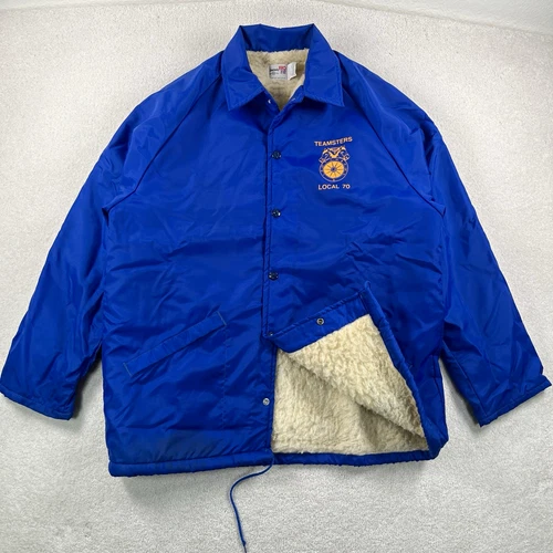 King Louie Pro Fit Teamsters Local 70 Blue Sherpa Lined Insulated Jacket USA - product listing photo