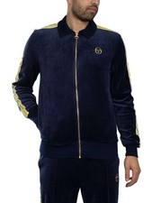 Sergio Tacchini Men's Monte Velour Track Jacket, Blue