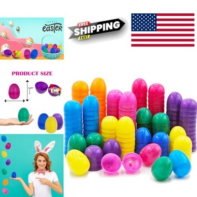 Plastic Fillable Easter Eggs 50 Pack 2.25 Inch with Hinge for Creative Surprises