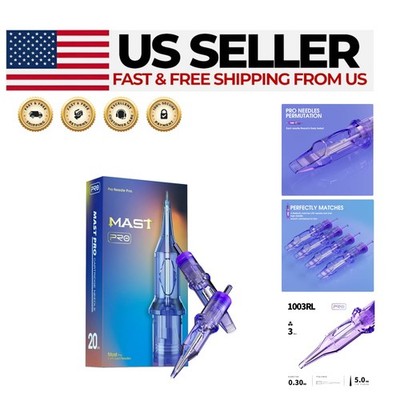 20 Pack of Mast Pro 1003RL Bugpin Tattoo Cartridges   Perfect for All Styles