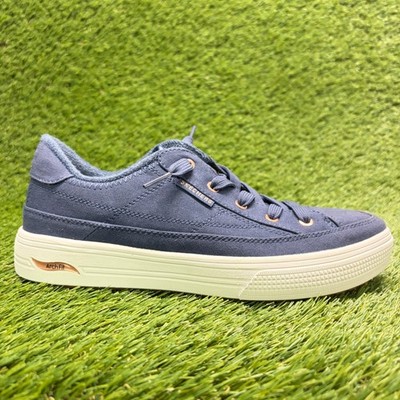 Skechers Arch Fit Arcade Meet Ya There Women Size 8 Blue Athletic Shoes Sneakers