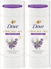 2X Dove Advanced Care Antiperspirant Deodorant Lavender Fresh 72 Hour 2.6 Oz