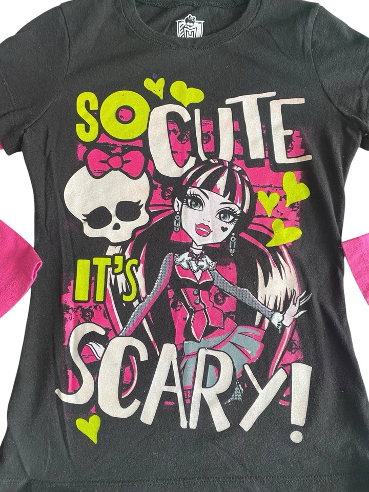 Camisa Monster High Draculaura Niñas 7/8 So Linda It’s Scary Capas Manga Larga Foto 2 de 4