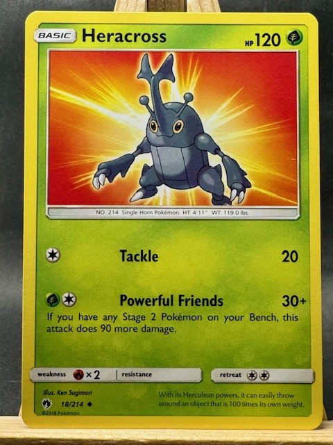 Heracross Uncommon Pokemon Trading Card Game SM - Lost Thunder 18/214 NM
