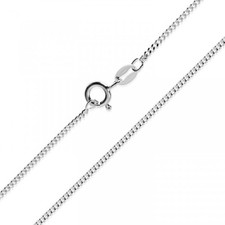 1mm SOLID STERLING SILVER 925 ITALIAN CURB LINK STYLE CHAIN NECKLACE JEWELLERY