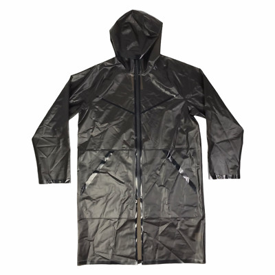 Nike NSW Tech pack Windrunner Long Jacker Slick CJ5128 010 Black Mens Medium