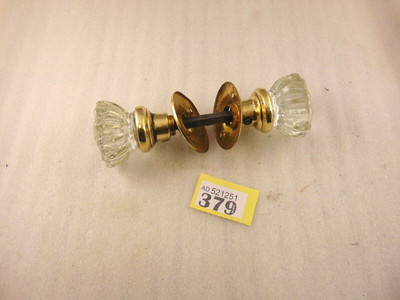 Antike massive geschliffene Glas Messing Griffe Knöpfe verstellbar 379 (VERSANDKOSTENFREI UK)