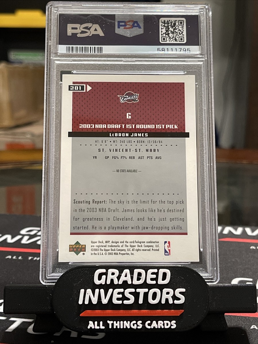 2003 Upper Deck MVP LeBron James Rookie Card - PSA 9 - Goat - NBA