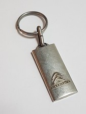 Porte-clé clef clée publicitaire marque Citroën métal rectangle