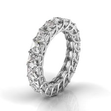 2.5ctw Princess Diamond Trellis Set Eternity Band in Platinum F-G/VS2 