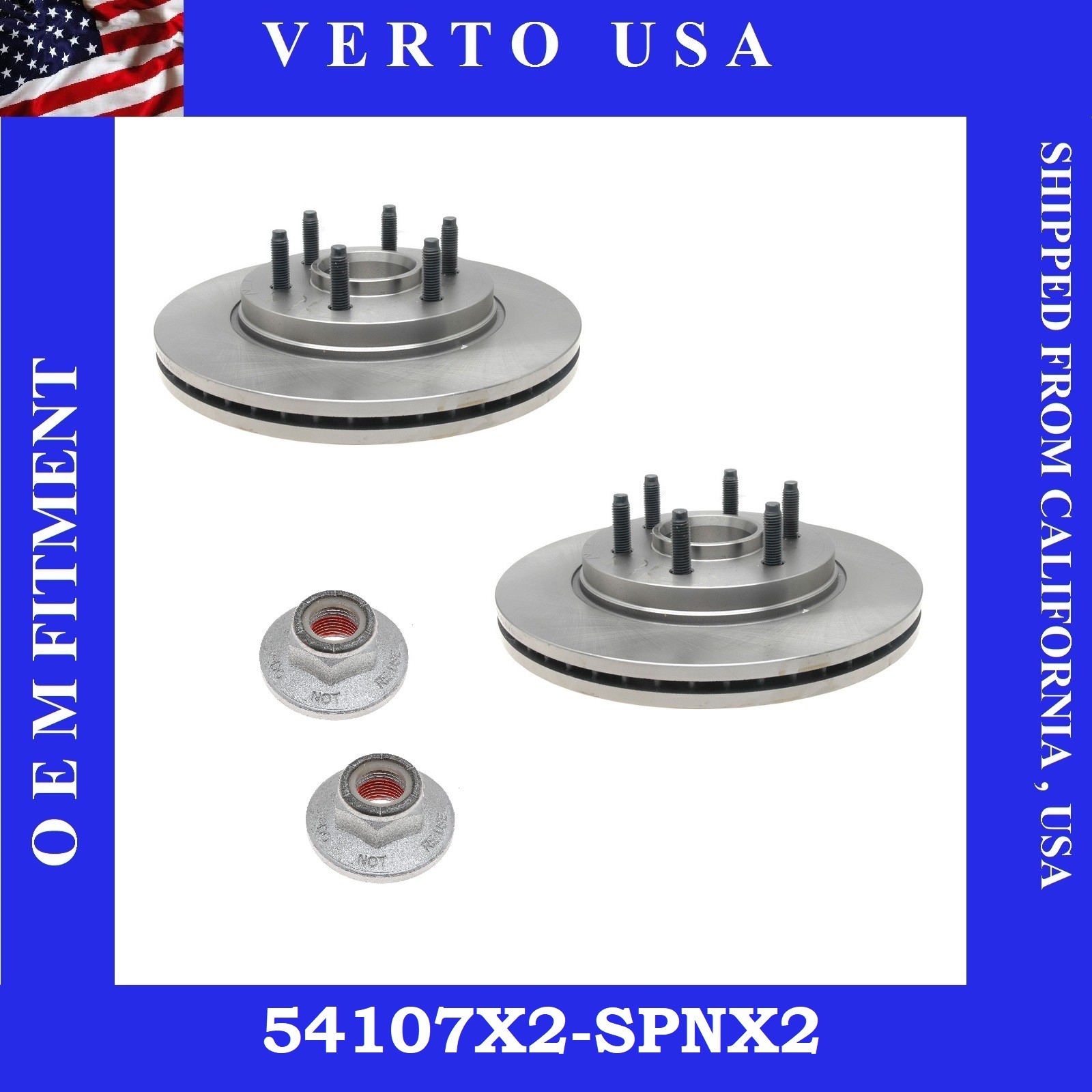 Set of Disc Brake Rotor Front 