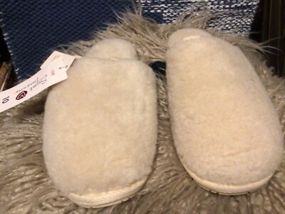 Secret Treasures Wool Blend Memory Foam Fluffy Scuff Slippers