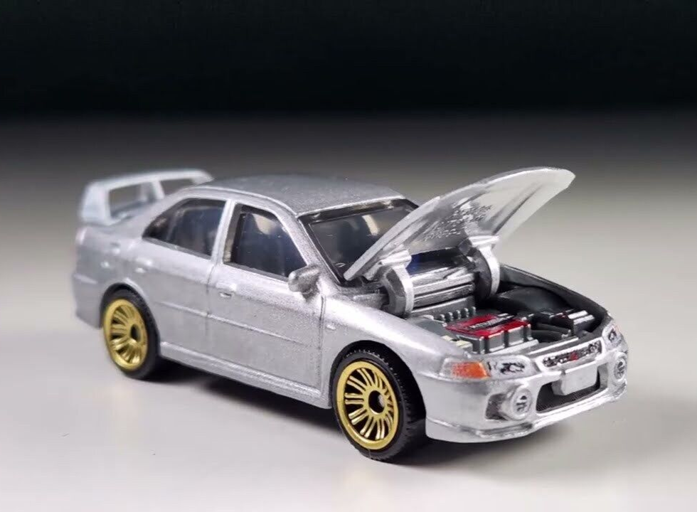 Matchbox Japan Series 1994 Mitsubishi Lancer Evolution IV Silver 1