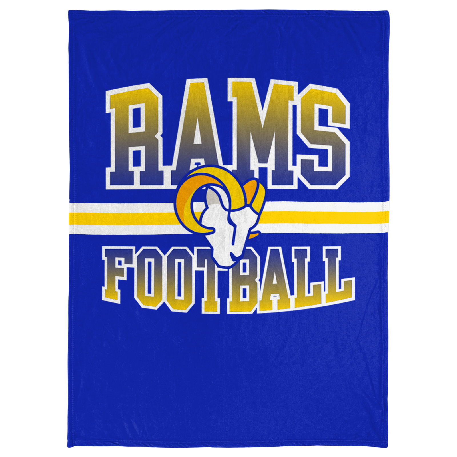 Плюшевое одеяло FOCO NFL Los Angeles Rams с микро-рашелью в полоску, 45 x 60