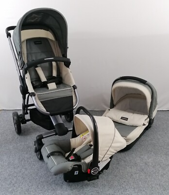 Foppapedretti Supertres kombiniertes System mit Kinderwagen, Babywanne, Autositz