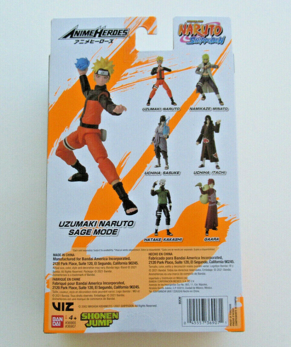 Bandai Naruto Shippuden Naruto Uzamaki Saga Mode Anime Heroes 15 cm  Multicolor