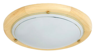 Rabalux 5411 Deckenleuchte 1 Spot Ufo, E27-Holz, rund, Standard, ø300mm