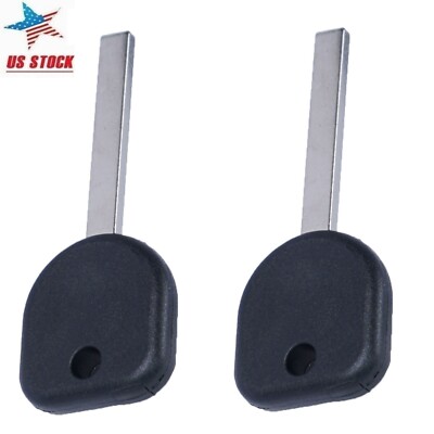 2 Replacement Transponder Chip Key Uncut Blade Blank B119-PT For Chevy ID 46