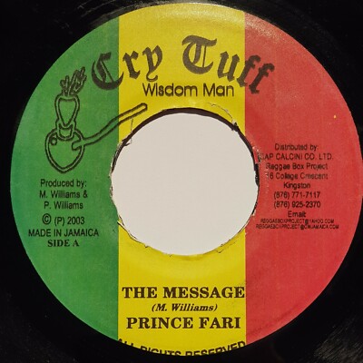 PRINCE FAR I - THE MESSAGE (CRY TUFF) 1983
