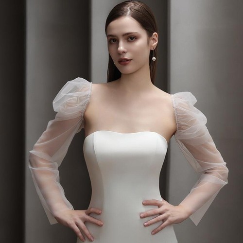 Breathable Bridal Sleeves Thin Detachable Sleeves Elegant Arm Covers - Picture 5 of 5