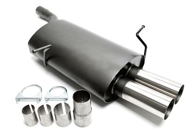 Sportauspuff 2x76mm SCHARF für BMW E46 316 318 320 323 325 328 Bj. 98-00 ABE