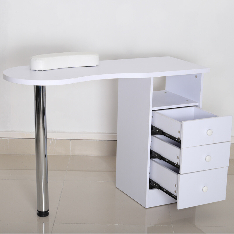 White Manicure Nail Table Bar Art Salon Beauty Station Technician