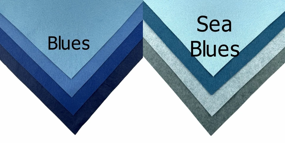 Wool mix felt, choice of colour packs each with 4 sheets 9"x9" - for all crafts - Image 3 of 4