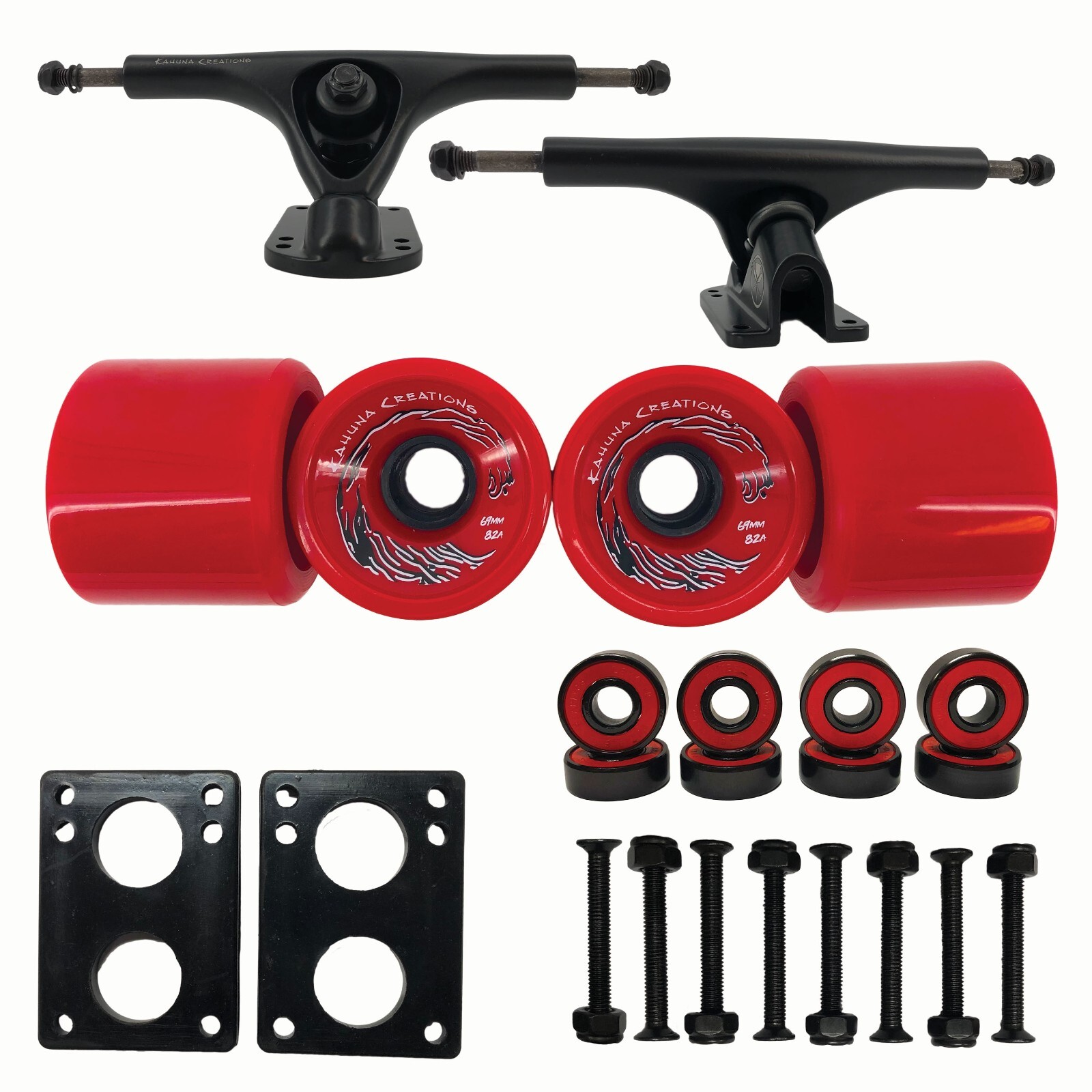 Kahuna Creations Longboard Skateboard Trucks Wheels Bearings Hardware
