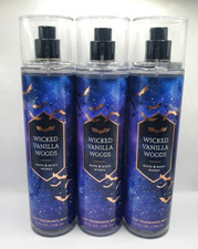 BATH AND BODY WORKS WICKED VANILLA WOODS BODY MIST 8 FL OZ SET OF 3 