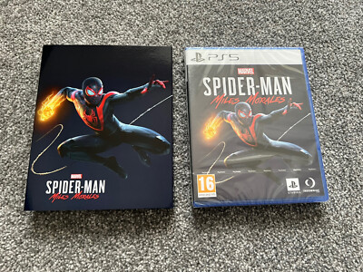 Spider Man Miles Morales PS5 Spiel mit Schutzhülle Brandneu Versiegelt