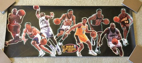 1998 NBA Finals Poster Kobe Bryant Lakers Scottie Pippen Bulls Karl Malone Jazz - Photo 1/12