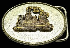 Packet Boat Company Southern Belle River Steamboat Vintage Belt Buckle
