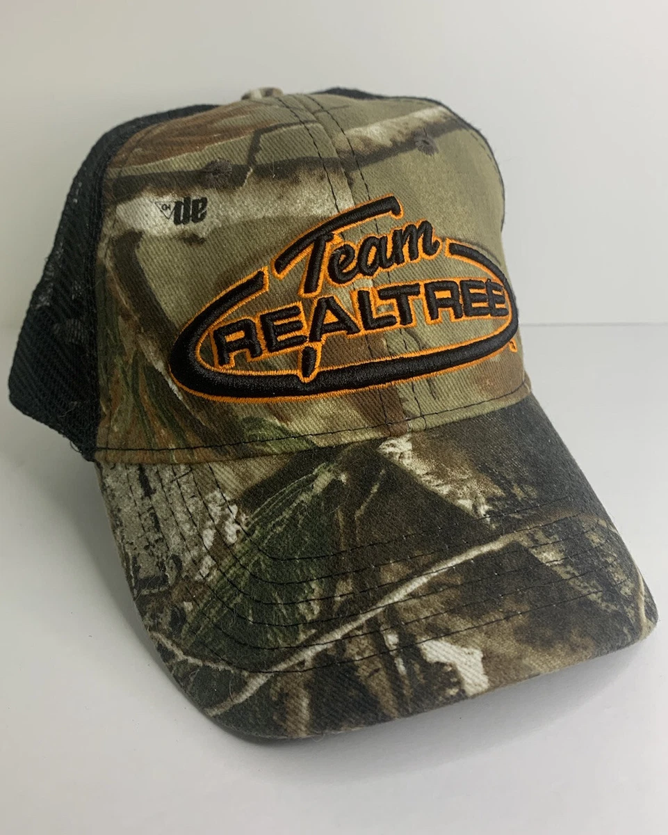 Team Realtree Camo & Black Outdoors Hunting Mesh Embroidered Adjustable Hat  Cap