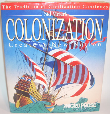 Sid Meier's COLONIZATION: CREATE A NEW NATION (PC CD-ROM) MicroProse IBM 3.5''