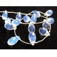 8x13mm Each Fire Opal Faceted Tear Drop Beads, Opalite Drop Beads, Opalite Stone