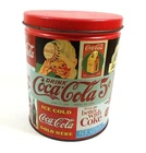 Vintage Collectible 1994 Coca-Cola Round Tin Can 6.5"x5" Empty