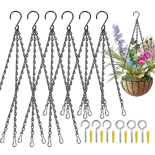 Hanging Basket Chains, Hanging pots, Black 3 Leads Flower Plant Pot