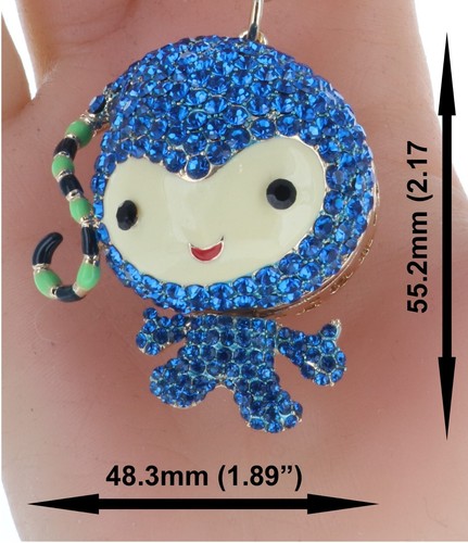 Large Japanese Character Keychain Enameled Purse Jewelry Bling Charm 4.60" L - Picture 4 of 4