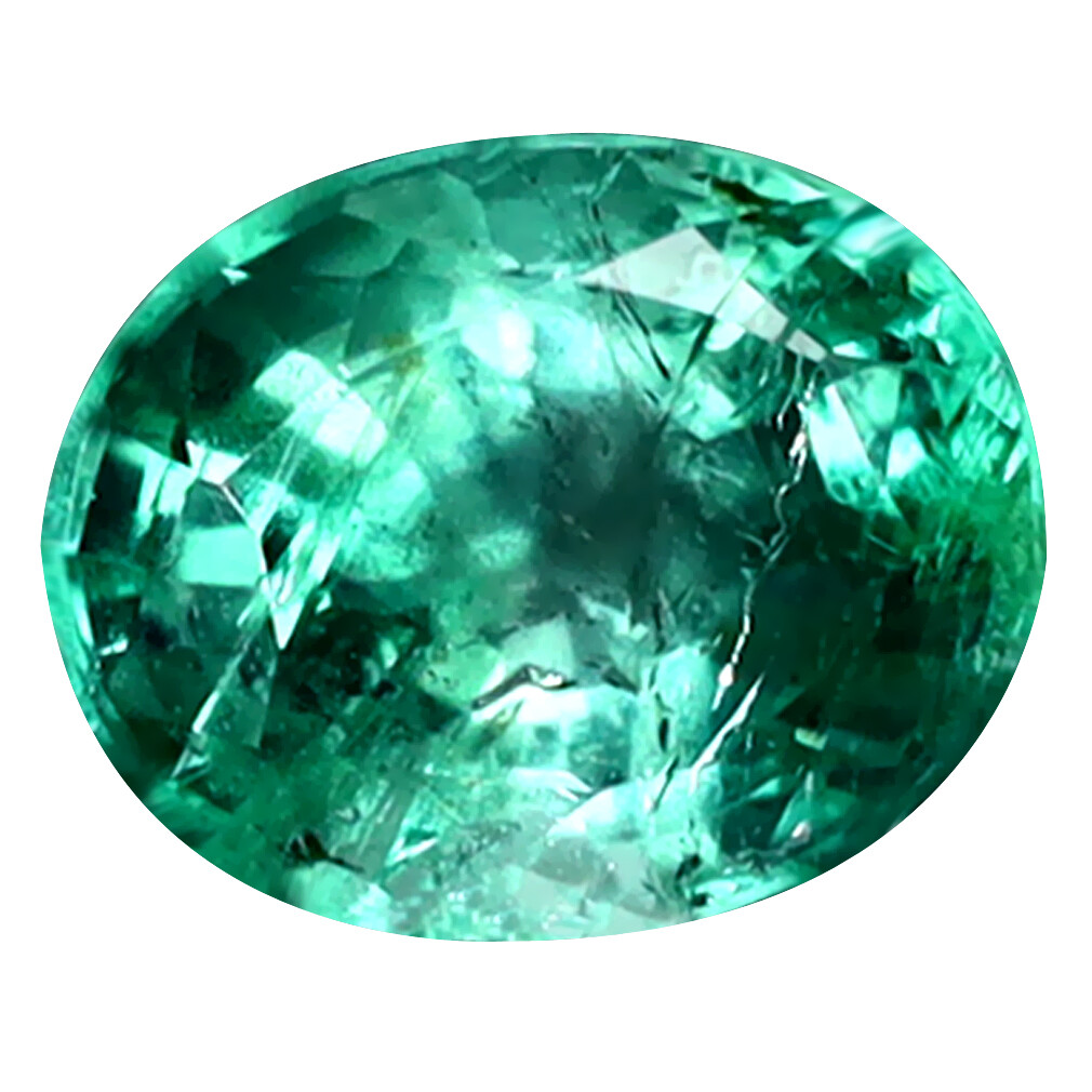 1.74 ct Magnificent Oval Cut (8 x 7 mm) Colombia Green Emerald  