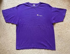 Vintage Champion Laker's Purple Single Stitch Logo Tee Made in USA Size XL